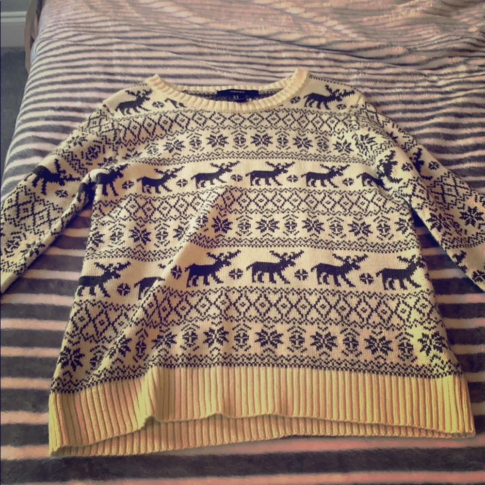 never worn before deer sweater from forever 21